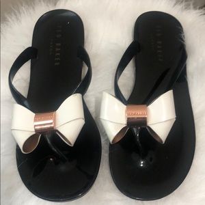 Ted Baker Bow Jelly Flip Flops